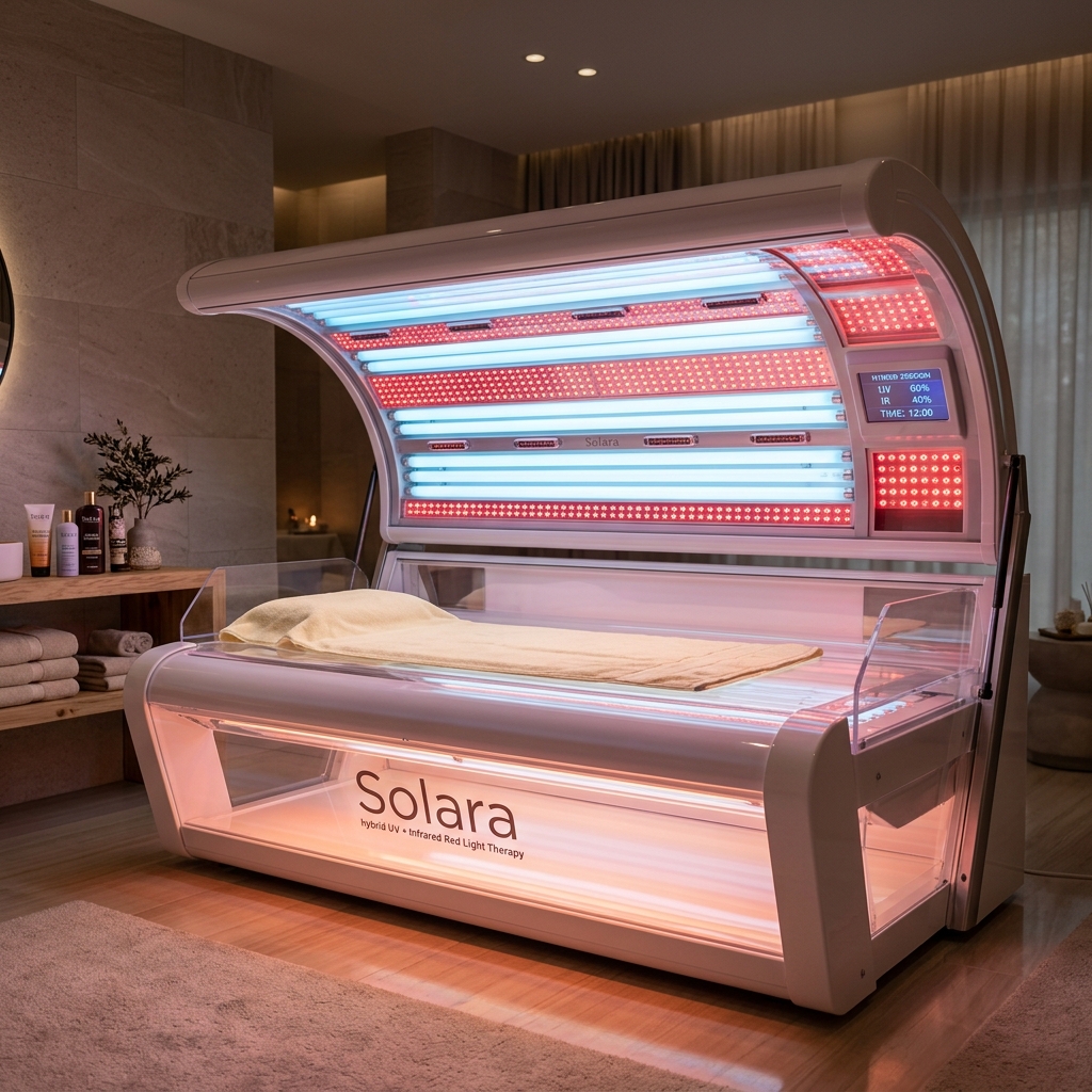 Hybrid UV + Infrared Tanning Bed